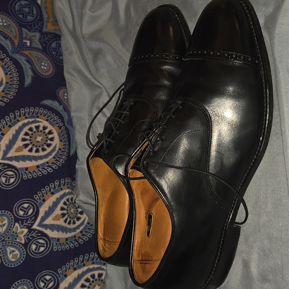 Allen Edmonds Black Oxford Sz 15 EEE - Picture 6 of 8